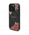 Guess GUHMP16XP4ROPEMCK iPhone 16 Pro Max 6.9" black/black hardcase 4G Flowers Print MagSafe
