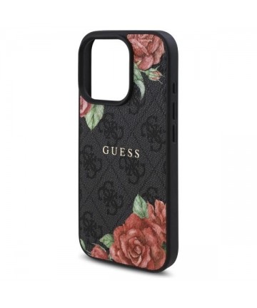 Guess GUHMP16XP4ROPEMCK iPhone 16 Pro Max 6.9" black/black hardcase 4G Flowers Print MagSafe