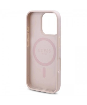 Guess GUHMP16XP4ROPEMCP iPhone 16 Pro Max 6.9" pink/pink hardcase 4G Flowers Print MagSafe