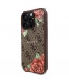 Guess GUHMP16XP4ROPEMCW iPhone 16 Pro Max 6.9" brown/brown hardcase 4G Flowers Print MagSafe