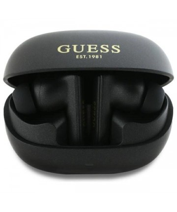 Guess Bluetooth headphones GUTWST88MCTGK TWS + docking station black/black Capsule Printed Logo