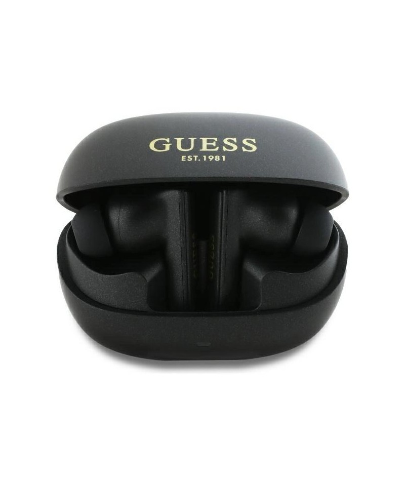 Guess Bluetooth headphones GUTWST88MCTGK TWS + docking station black/black Capsule Printed Logo