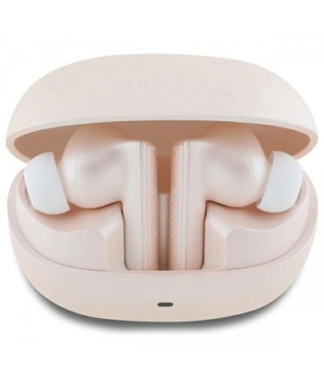 Guess Bluetooth Headphones GUTWST88MCTGP TWS + Docking Station Pink Capsule Printed Logo