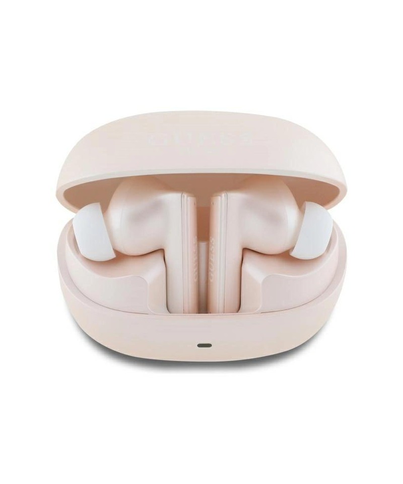 Guess Bluetooth Headphones GUTWST88MCTGP TWS + Docking Station Pink Capsule Printed Logo