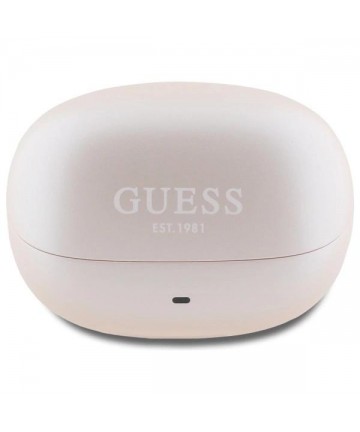 Guess Bluetooth Headphones GUTWST88MCTGP TWS + Docking Station Pink Capsule Printed Logo