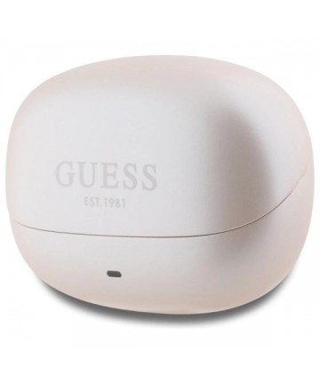 Guess Bluetooth Headphones GUTWST88MCTGP TWS + Docking Station Pink Capsule Printed Logo