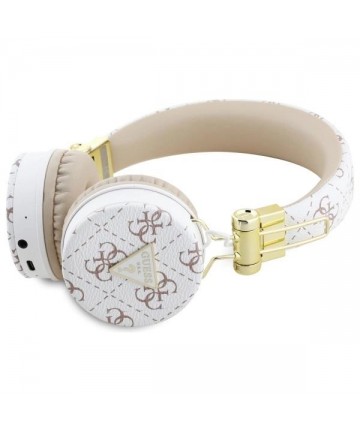 Guess Bluetooth ENC GUBH70E4PTMH on-ear headphones white 4G Triangle Round Shape