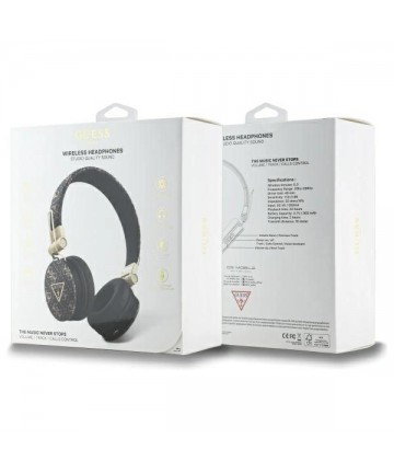 Guess Bluetooth ENC GUBH70E4PTMK on-ear headphones black/black 4G Triangle Round Shape