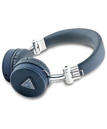 Guess Bluetooth ENC GUBH70PGTSPSB on-ear headphones blue/blue Grained Classic Round Shape