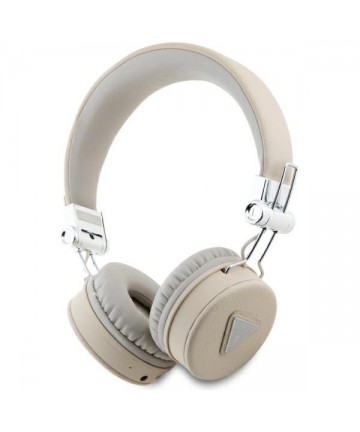 Guess Bluetooth on-ear headphones ENC GUBH70PGTSPSE beige/beige Grained Classic Round Shape