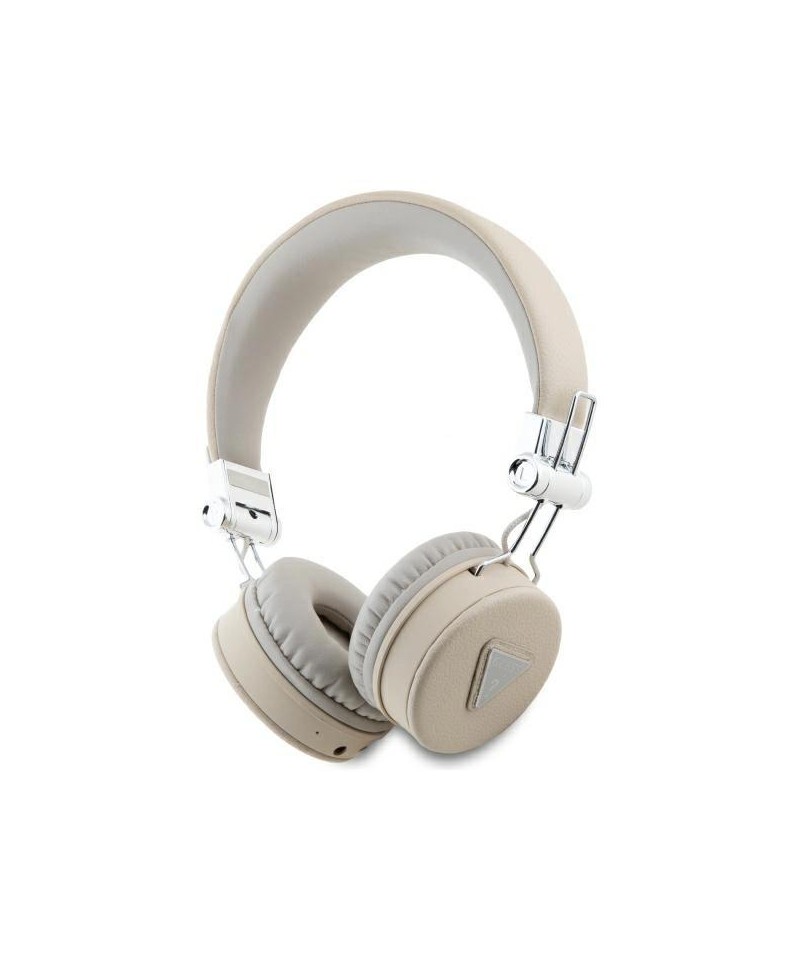 Guess Bluetooth on-ear headphones ENC GUBH70PGTSPSE beige/beige Grained Classic Round Shape