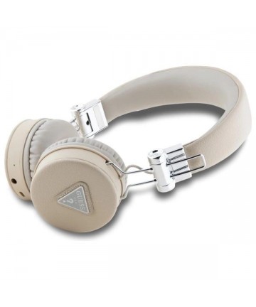 Guess Bluetooth on-ear headphones ENC GUBH70PGTSPSE beige/beige Grained Classic Round Shape