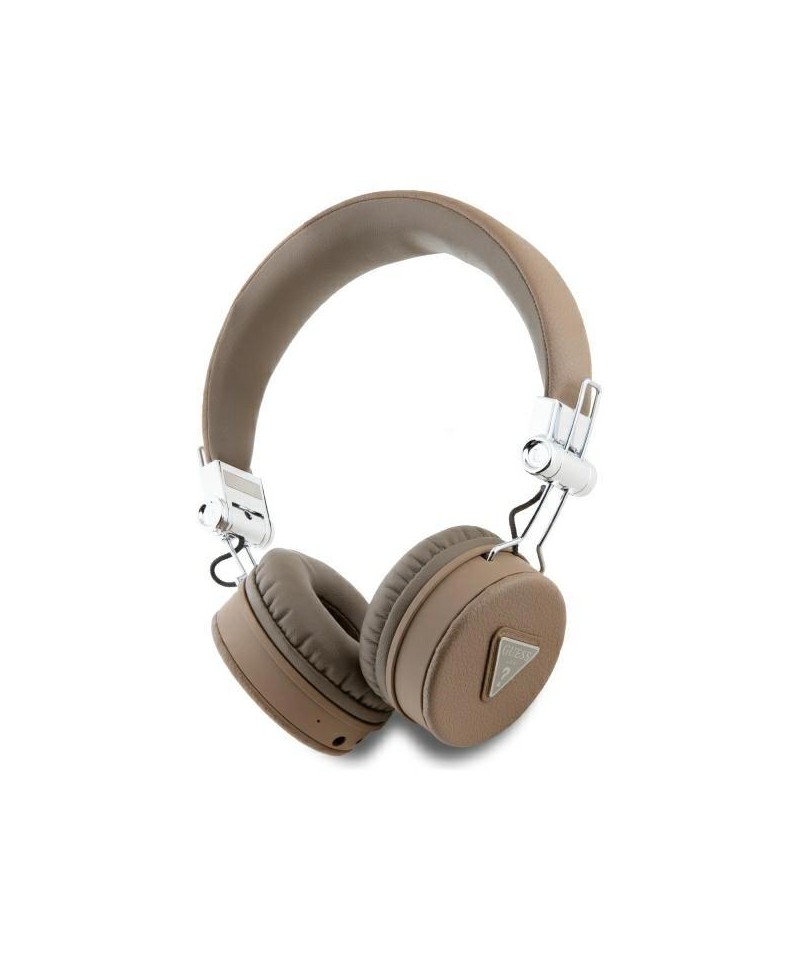 Guess Bluetooth ENC GUBH70PGTSPSW Brown Grained Classic Round Shape Headphones