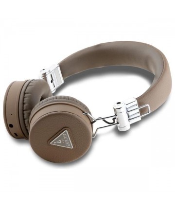 Guess Bluetooth ENC GUBH70PGTSPSW Brown Grained Classic Round Shape Headphones