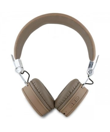 Guess Bluetooth ENC GUBH70PGTSPSW Brown Grained Classic Round Shape Headphones