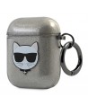 Karl Lagerfeld KLA2UCHGK AirPods 1/2 cover black/black Glitter Choupette
