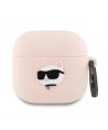 Karl Lagerfeld Silicone Choupette Head 3D Case for AirPods 4 - Pink
