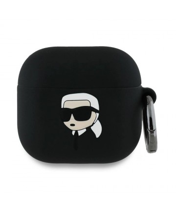 Karl Lagerfeld Silicone Karl Head 3D Case for AirPods 4 - Black