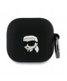 Karl Lagerfeld Silicone Karl Head 3D Case for AirPods 4 - Black