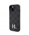 Karl Lagerfeld KLHCP15SPKLPKLK iPhone 15 / 14 / 13 6.1" black/black hardcase Leather Monogram Hot Stamp Metal Logo
