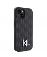 Karl Lagerfeld KLHCP15SPKLPKLK iPhone 15 / 14 / 13 6.1" black/black hardcase Leather Monogram Hot Stamp Metal Logo