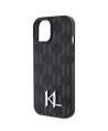 Karl Lagerfeld KLHCP15SPKLPKLK iPhone 15 / 14 / 13 6.1" black/black hardcase Leather Monogram Hot Stamp Metal Logo