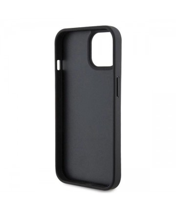 Karl Lagerfeld KLHCP15SPKLPKLK iPhone 15 / 14 / 13 6.1" black/black hardcase Leather Monogram Hot Stamp Metal Logo