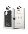 Karl Lagerfeld KLHCP15SPKLPKLK iPhone 15 / 14 / 13 6.1" black/black hardcase Leather Monogram Hot Stamp Metal Logo
