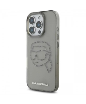 Karl Lagerfeld KLHCP16XHKHDCELK iPhone 16 Pro Max 6.9" black/black hardcase IML Rhinestones Karl Head