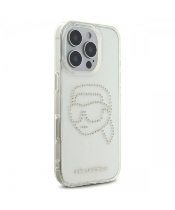 Karl Lagerfeld KLHCP16XHKHDCELT iPhone 16 Pro Max 6.9" transparent hardcase IML Rhinestones Karl Head