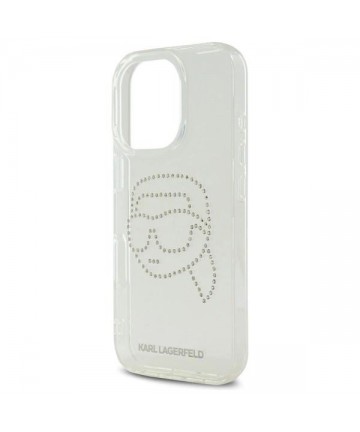 Karl Lagerfeld KLHCP16XHKHDCELT iPhone 16 Pro Max 6.9" transparent hardcase IML Rhinestones Karl Head