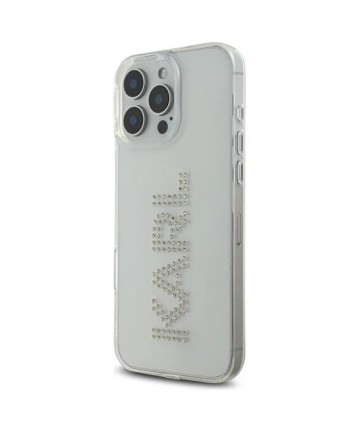 Karl Lagerfeld KLHCP16XHKLSTDCT iPhone 16 Pro Max 6.9" Clear Hard Case IML Rhinestones Logo