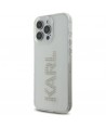Karl Lagerfeld KLHCP16XHKLSTDCT iPhone 16 Pro Max 6.9" Clear Hard Case IML Rhinestones Logo