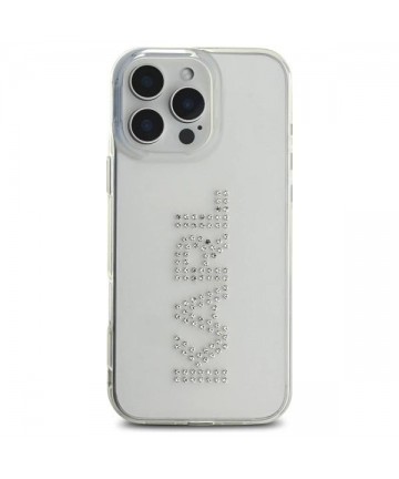 Karl Lagerfeld KLHCP16XHKLSTDCT iPhone 16 Pro Max 6.9" Clear Hard Case IML Rhinestones Logo