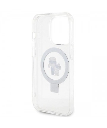 Karl Lagerfeld KLHMP15LHMRSKCH iPhone 15 Pro 6.1" white/white hardcase Ring Stand Karl&Choupette MagSafe
