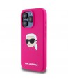 Karl Lagerfeld KLHMP15LSKHPPPLF iPhone 15 Pro 6.1" fuchsia/fuschia hardcase Silicone Karl Head Print MagSafe