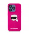 Karl Lagerfeld KLHMP15LSKHPPPLF iPhone 15 Pro 6.1" fuchsia/fuschia hardcase Silicone Karl Head Print MagSafe