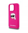 Karl Lagerfeld KLHMP15LSKHPPPLF iPhone 15 Pro 6.1" fuchsia/fuschia hardcase Silicone Karl Head Print MagSafe