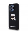Karl Lagerfeld KLHMP15LSKHPPLK iPhone 15 Pro 6.1" black/black hardcase Silicone Karl Head Print MagSafe