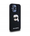 Karl Lagerfeld KLHMP15LSKHPPLK iPhone 15 Pro 6.1" black/black hardcase Silicone Karl Head Print MagSafe