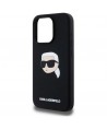 Karl Lagerfeld KLHMP15LSKHPPLK iPhone 15 Pro 6.1" black/black hardcase Silicone Karl Head Print MagSafe