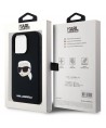 Karl Lagerfeld KLHMP15LSKHPPLK iPhone 15 Pro 6.1" black/black hardcase Silicone Karl Head Print MagSafe