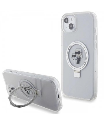 Karl Lagerfeld KLHMP15MHMRSKCH iPhone 15 Plus / 14 Plus 6.7" white/white hardcase Ring Stand Karl&Choupette MagSafe