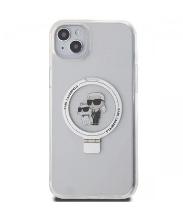 Karl Lagerfeld KLHMP15MHMRSKCH iPhone 15 Plus / 14 Plus 6.7" white/white hardcase Ring Stand Karl&Choupette MagSafe
