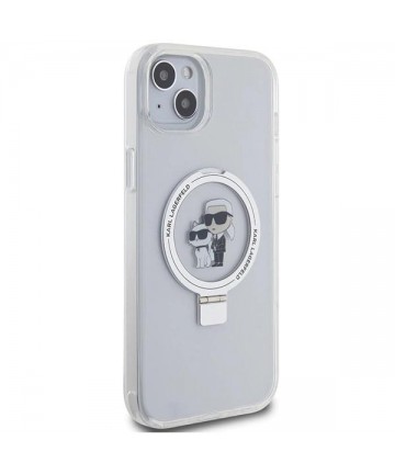 Karl Lagerfeld KLHMP15MHMRSKCH iPhone 15 Plus / 14 Plus 6.7" white/white hardcase Ring Stand Karl&Choupette MagSafe