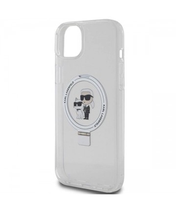 Karl Lagerfeld KLHMP15MHMRSKCH iPhone 15 Plus / 14 Plus 6.7" white/white hardcase Ring Stand Karl&Choupette MagSafe