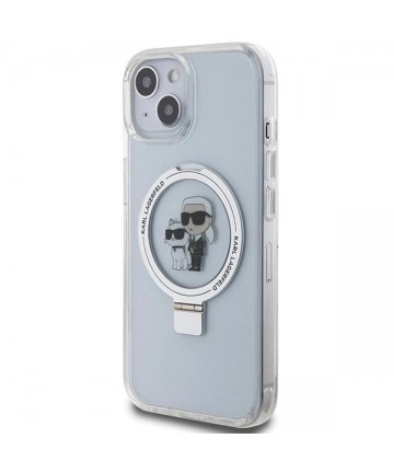 Karl Lagerfeld KLHMP15SHMRSKCH iPhone 15 / 14 / 13 6.1" white/white hardcase Ring Stand Karl&Choupette MagSafe