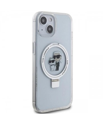 Karl Lagerfeld KLHMP15SHMRSKCH iPhone 15 / 14 / 13 6.1" white/white hardcase Ring Stand Karl&Choupette MagSafe
