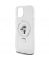 Karl Lagerfeld KLHMP15SHMRSKCH iPhone 15 / 14 / 13 6.1" white/white hardcase Ring Stand Karl&Choupette MagSafe