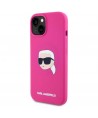 Karl Lagerfeld KLHMP15SSKHPPLF iPhone 15 6.1" fuchsia/fuschia hardcase Silicone Karl Head Print MagSafe